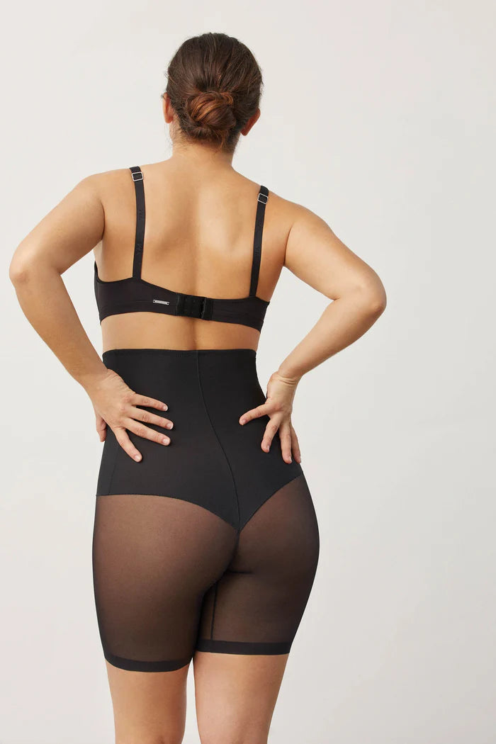 FAJA ALTA ABDOMINAL REDUCTORA DE TEJIDO DE TUL COMPRESIÓN MEDIA YSABEL MORA REF.19612