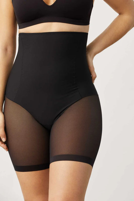 FAJA ALTA ABDOMINAL REDUCTORA DE TEJIDO DE TUL COMPRESIÓN MEDIA YSABEL MORA REF.19612