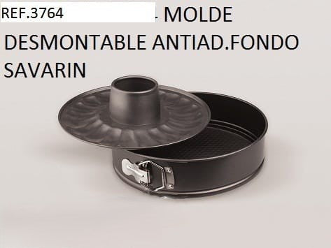 MOLDE DESMONTABLE ANTIADHERENTE FONDO SAVARIN 26 CM REF.3764