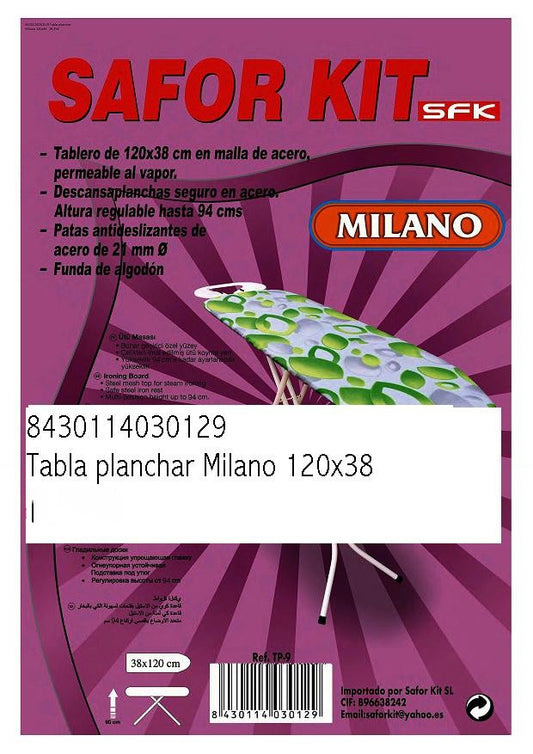 TABLA DE PLANCHAR MILANO 120X38 CM