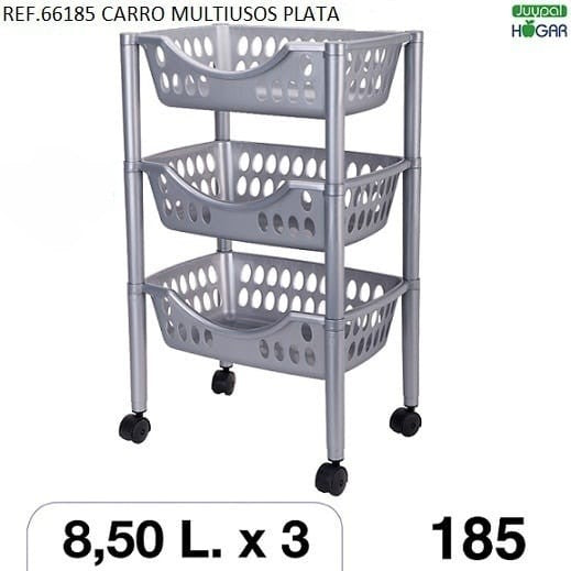 CARRO MULTIUSOS DE PLATA REF.66185