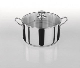 OLLA INOX C/TAPA CRISTAL